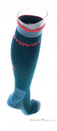 Ortovox Freeride Long Womens Ski Socks, Ortovox, Turquoise, , Femmes, 0016-11362, 5637921542, 4251422592185, N3-18.jpg