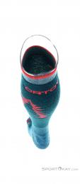 Ortovox Freeride Long Womens Ski Socks, Ortovox, Turquoise, , Femmes, 0016-11362, 5637921542, 4251422592185, N4-14.jpg