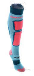 Ortovox Ski Rock'N'Wool Long Womens Ski Socks, , Light-Blue, , Female, 0016-11364, 5637921559, , N2-02.jpg