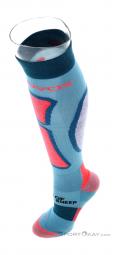 Ortovox Ski Rock'N'Wool Long Womens Ski Socks, , Light-Blue, , Female, 0016-11364, 5637921559, , N3-08.jpg