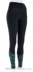 Odlo Soft Print Tights Women Running Pants, Odlo, Black, , Female, 0005-10168, 5637922359, 7613361877438, N1-01.jpg