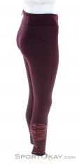 Odlo Soft Print Tights Women Running Pants, Odlo, Dark-Red, , Female, 0005-10168, 5637922363, 7613361877407, N2-17.jpg