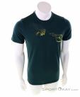 Ortovox 185 Merino Logo Spray Mens T-Shirt, , Verde, , Hombre, 0016-11379, 5637923116, , N2-02.jpg