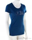 Ortovox 140 Cool Vintage Badge TS Femmes T-shirt, Ortovox, Bleu, , Femmes, 0016-11466, 5637942045, 4251422597456, N1-01.jpg