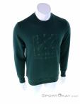 Scott Casual Crewneck Mens Sweater, , Olive-Dark Green, , Male, 0023-12265, 5637966201, , N2-02.jpg
