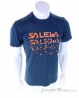 Salewa Puez Hybrid 2 Dry SS Herren T-Shirt, Salewa, Blau, , Herren, 0032-11120, 5637967193, 4053866101844, N2-02.jpg