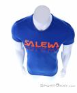 Salewa Sporty Graphic DRY S/S Tee Mens T-Shirt, Salewa, Azul oscuro, , Hombre, 0032-11135, 5637968110, 4053866358125, N3-03.jpg