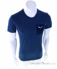 Salewa Pure Logo Pocket Mens T-Shirt, Salewa, Dark-Blue, , Male, 0032-11220, 5637981241, 4053866380140, N2-02.jpg