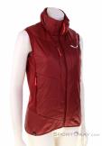 Salewa Ortles Hybrid TWR Women Ski Touring Vest, , Dark-Red, , Female, 0032-11101, 5637993475, , N1-01.jpg