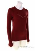 Salewa Pure Logo AMR L/S Tee Women Shirt, Salewa, Dark-Red, , Female, 0032-11238, 5637993792, 4053866439879, N1-01.jpg