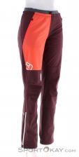 Ortovox Berrino Women Ski Touring Pants, Ortovox, Dark-Red, , Female, 0016-11532, 5637995243, 4251877717768, N1-01.jpg