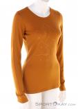 Ortovox 185 Merino Tangram LS Femmes T-shirt, Ortovox, Orange, , Femmes, 0016-11572, 5637996428, 4251877729624, N1-01.jpg