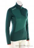 Ortovox Fleece Light Zip Neck Women Sweater, , Turquoise, , Female, 0016-11580, 5637996568, , N1-01.jpg