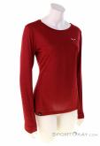 Salewa Puez Melange Dry Women Functional Shirt, Salewa, Dark-Red, , Female, 0032-11295, 5638029238, 4053866435963, N1-01.jpg
