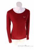 Salewa Puez Melange Dry Women Functional Shirt, Salewa, Dark-Red, , Female, 0032-11295, 5638029238, 4053866435963, N2-02.jpg