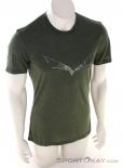 Salewa Pure Eagle Sketch AM Mens T-Shirt, Salewa, Olive-Dark Green, , Male, 0032-11242, 5638029242, 4053866442077, N2-02.jpg