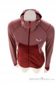 Salewa Puez Hybrid FZ Damen Sweater, Salewa, Dunkel-Rot, , Damen, 0032-11195, 5638039186, 4053866538886, N3-03.jpg