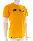 Salewa Puez Hybrid 2 Dry SS Mens T-Shirt, , Yellow, , Male, 0032-11303, 5638039190, , N1-01.jpg