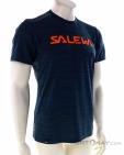 Salewa Puez Hybrid 2 Dry SS Hommes T-shirt, , Bleu foncé, , Hommes, 0032-11303, 5638039200, , N1-01.jpg