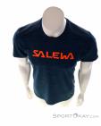 Salewa Puez Hybrid 2 Dry SS Mens T-Shirt, , Dark-Blue, , Male, 0032-11303, 5638039200, , N3-03.jpg