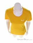 Salewa Puez Sporty Dry Women T-Shirt, Salewa, Yellow, , Female, 0032-11334, 5638043990, 4053866532631, N3-03.jpg