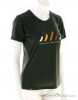 Salewa Pure Stripes Dry Women T-Shirt, Salewa, Olive-Dark Green, , Female, 0032-11337, 5638044060, 4053866534475, N1-01.jpg