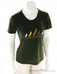 Salewa Pure Stripes Dry Mujer T-Shirt, Salewa, Verde oliva oscuro, , Mujer, 0032-11337, 5638044060, 4053866534475, N2-02.jpg