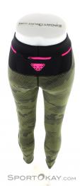 Dynafit Trail Graphic Tights Women Running Pants, , Olive-Dark Green, , Female, 0015-11538, 5638045542, , N3-13.jpg