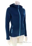 CMP Fix Hood Stretch Performance Women Fleece Jacket, CMP, Blue, , Female, 0006-10707, 5638048601, 8059342965289, N1-01.jpg