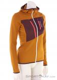 Ortovox Fleece Grid Hoody Women Fleece Jacket, , Orange, , Female, 0016-11676, 5638049524, , N1-01.jpg