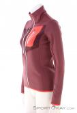 Ortovox Fleece Grid Women Fleece Jacket, , Dark-Red, , Female, 0016-11677, 5638049558, , N1-06.jpg