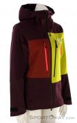Ortovox 3L Deep Shell Women Ski Jacket, Ortovox, Dark-Red, , Female, 0016-11726, 5638051941, 4251422579292, N1-01.jpg