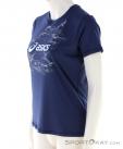 Asics Nagino Graphic Run SS Mujer T-Shirt, Asics, Azul, , Mujer, 0103-10609, 5638070339, 4550456346109, N1-06.jpg