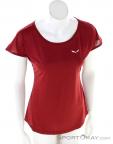 Salewa Puez Melange Dry Women T-Shirt, Salewa, Red, , Female, 0032-11380, 5638091700, 4053866565585, N2-02.jpg