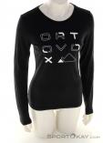 Ortovox Merino Brand Outline LS Mujer Camiseta, Ortovox, Negro, , Mujer, 0016-11842, 5638104578, 4251877757061, N2-02.jpg