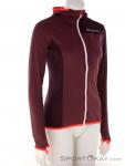 Ortovox Fleece Light Grid Hooded Women Sweater, Ortovox, Red, , Female, 0016-11878, 5638116662, 4251877763857, N1-01.jpg