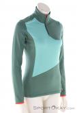 Ortovox Fleece Light Zip Neck Women Sweater, , Green, , Female, 0016-11580, 5638117631, , N1-01.jpg