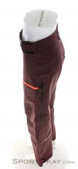 Ortovox 3L Ravine Shell Women Ski Pants, Ortovox, Dark-Red, , Female, 0016-11909, 5638118473, 4251877759676, N3-08.jpg