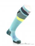 Ortovox Freeride Long Socks Cozy Femmes Chaussettes de ski, , Turquoise, , Femmes, 0016-11915, 5638124353, , N1-01.jpg