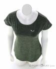 Salewa Puez Melange Dry Femmes T-shirt, Salewa, Vert foncé olive, , Femmes, 0032-11380, 5638165561, 4053866500937, N3-03.jpg