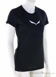 Salewa Solid Dry Femmes T-shirt fonctionnel, Salewa, Noir, , Femmes, 0032-11535, 5638218422, 4053866675710, N1-01.jpg