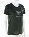 Salewa Pure Heart Dry Women T-Shirt, Salewa, Olive-Dark Green, , Female, 0032-11541, 5638218532, 4053866712545, N1-01.jpg