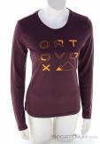 Ortovox 185 Merino Brand Outline LS Damen Shirt, , Dunkel-Rot, , Damen, 0016-12079, 5638223439, , N2-02.jpg