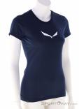 Salewa Solidlogo Dry W Women T-Shirt, Salewa, Dark-Blue, , Female, 0032-11567, 5638282354, 4053866675666, N1-01.jpg